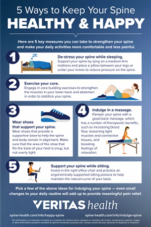 5 Ways to Keep Your Spine Healthy and Happy Infographic