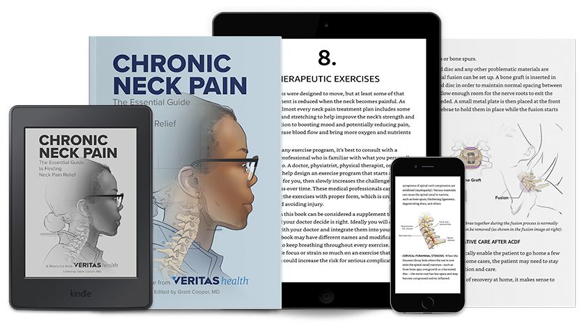 Chronic Neck Pain book covers in print and on ereaders