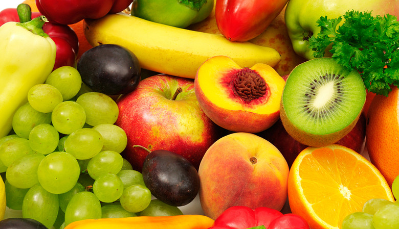 Closeup of assorted fruits