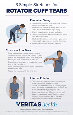stretching arms and shoulders