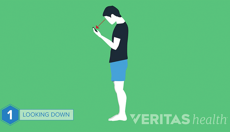An illustration showing a person texting.