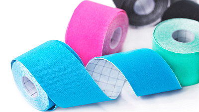 Several rolls of kinesiology tape