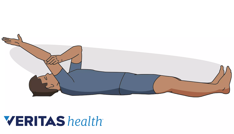 Person doing the supine flexion exercise