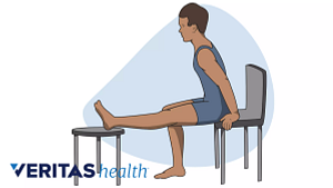 Illustration of the seated hamstring stretch