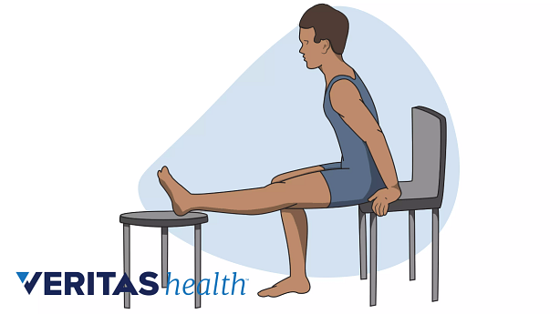 Illustration of the seated hamstring stretch