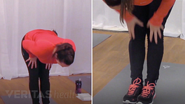 Hamstring stretch in a doorway Video & Image