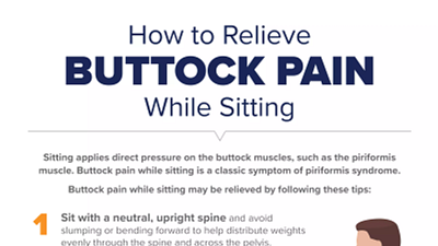 How to relieve buttock pain while sitting?