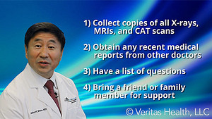 Dr. Shim with What to Bring to a Spine Surgery Consultation
