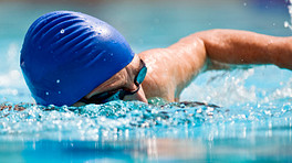 Swimmer swimming the front crawl
